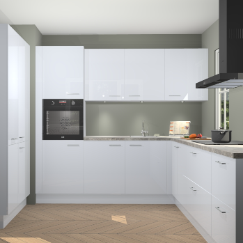 Sneeuwwitte hoogglans keuken Regina 79342