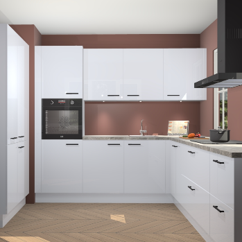 Sneeuwwitte hoogglans keuken Regina 79344