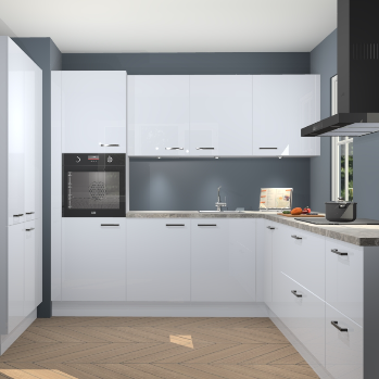 Sneeuwwitte hoogglans keuken Regina 79345