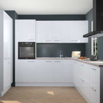 Sneeuwwitte hoogglans keuken Regina 79347