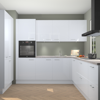 Sneeuwwitte hoogglans keuken Regina 79348