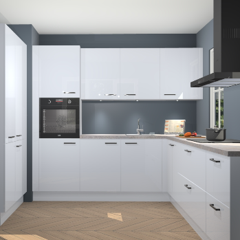 Sneeuwwitte hoogglans keuken Regina 79351