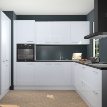 Sneeuwwitte hoogglans keuken Regina 79353