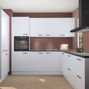 Sneeuwwitte hoogglans keuken Regina 79356