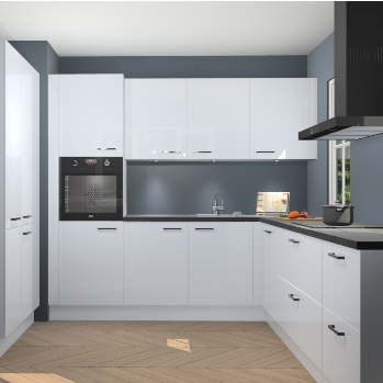 Sneeuwwitte hoogglans keuken Regina 79357