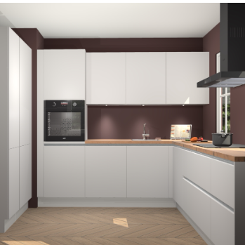 Zijdegrijze greeploze keuken Regina 79447