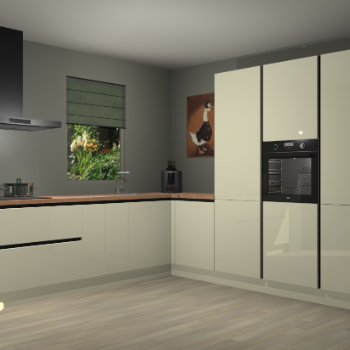 Magnolia hoogglans greeploze keuken Laos 80792