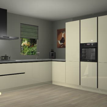 Magnolia hoogglans greeploze keuken Laos 80813