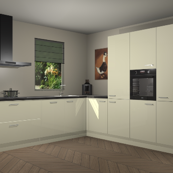 Magnolia hoogglans keuken Laos 80816