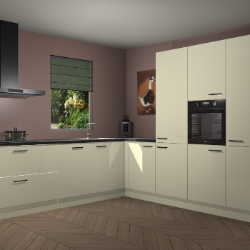 Magnolia hoogglans keuken Laos 80820