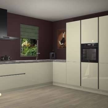 Magnolia hoogglans greeploze keuken Laos 80827