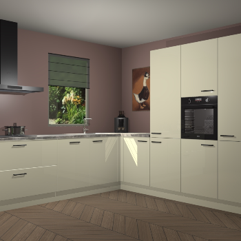 Magnolia hoogglans keuken Laos 80828