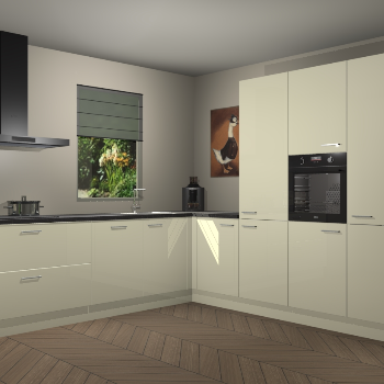 Magnolia hoogglans keuken Laos 80838