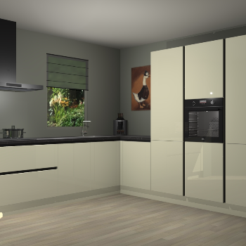 Magnolia hoogglans greeploze keuken Laos 80842