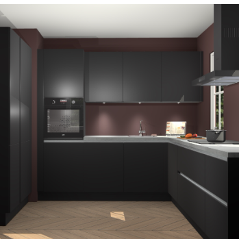 Zwarte greeploze keuken Regina 79798