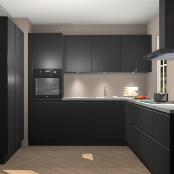 Zwarte greeploze keuken Regina 79805