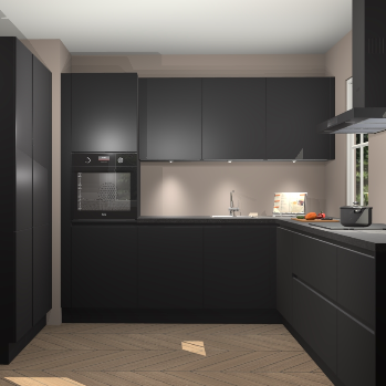 Zwarte greeploze keuken Regina 79812