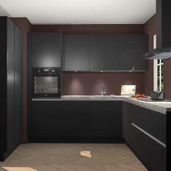 Zwarte greeploze keuken Regina 79816