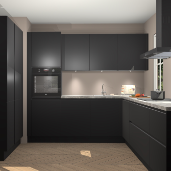 Zwarte greeploze keuken Regina 79822