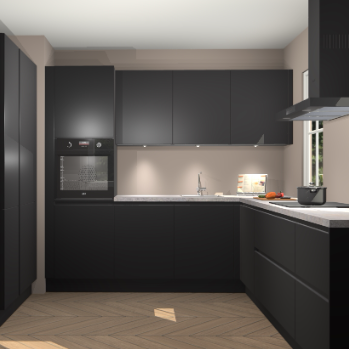 Zwarte greeploze keuken Regina 79831