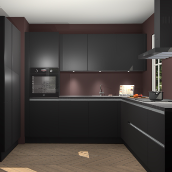 Zwarte greeploze keuken Regina 79834