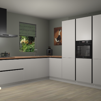 Zijdegrijze greeploze keuken Laos 81288