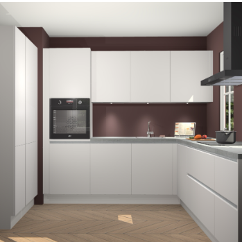 Zijdegrijze greeploze keuken Regina 79655