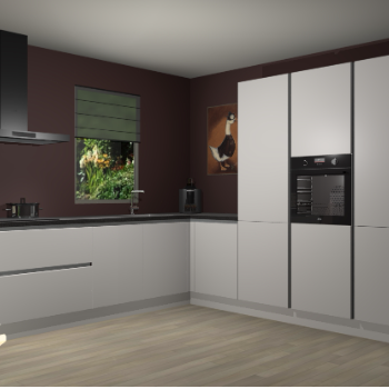 Zijdegrijze greeploze keuken Laos 81310