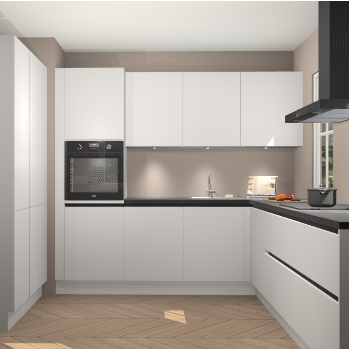 Zijdegrijze greeploze keuken Regina 79664