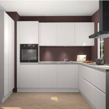 Zijdegrijze greeploze keuken Regina 79667