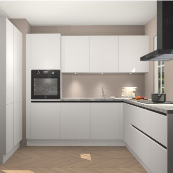 Zijdegrijze greeploze keuken Regina 79671