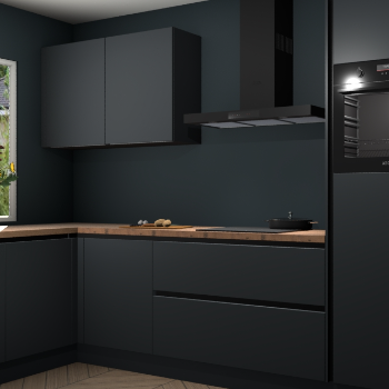 Onyxgrijze greeploze keuken Limonos 79722