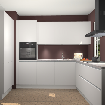 Zijdegrijze greeploze keuken Regina 79674