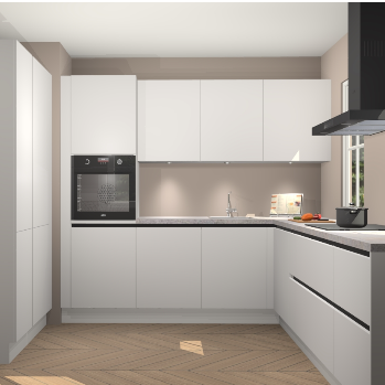 Zijdegrijze greeploze keuken Regina 79677