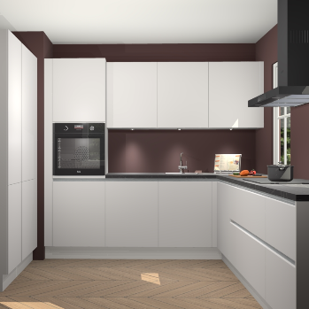 Zijdegrijze greeploze keuken Regina 79681