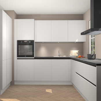 Zijdegrijze greeploze keuken Regina 79684