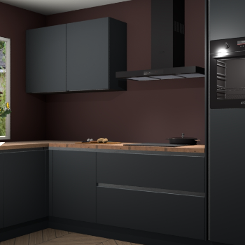 Onyxgrijze greeploze keuken Limonos 79719