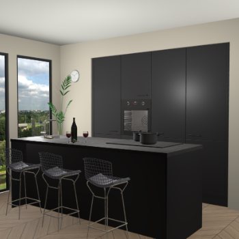 Zwarte keuken Rusiec 63434