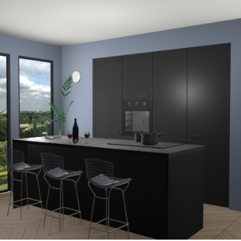 Zwarte keuken Rusiec 63436