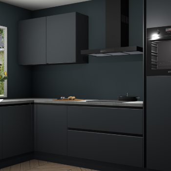 Onyxgrijze greeploze keuken Limonos 79730