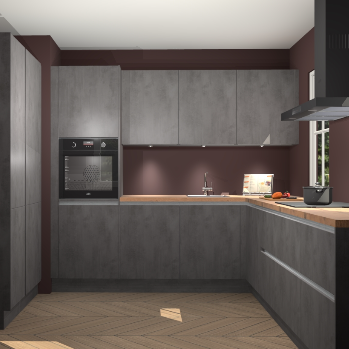 Beton antraciet greeploze keuken Regina 79901