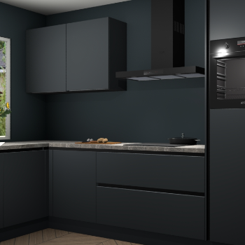 Onyxgrijze greeploze keuken Limonos 79767