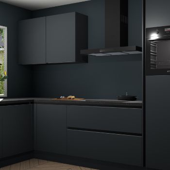 Onyxgrijze greeploze keuken Limonos 79898