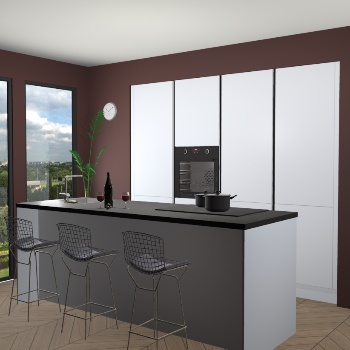 Sneeuwwit greeploze keuken Rusiec 63648