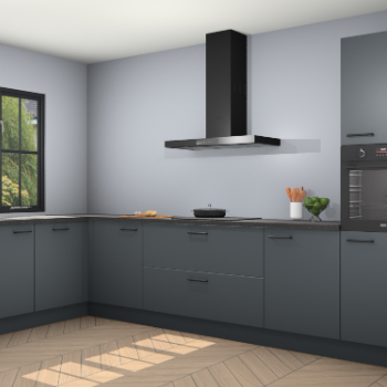 Onyxgrijze keuken Tychy 82020