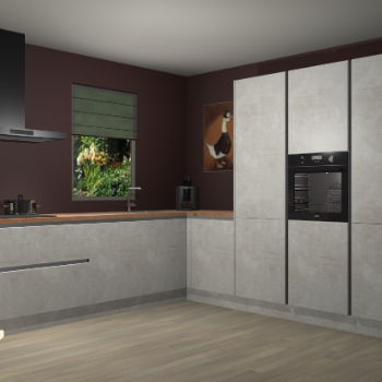 Beton Opaal greeploze keuken Laos 81629