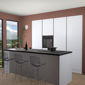 Sneeuwwit greeploze keuken Rusiec 63677