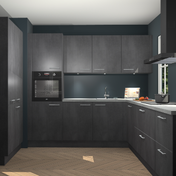 Beton zwarte keuken Regina 80297