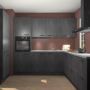 Beton zwarte keuken Regina 80300