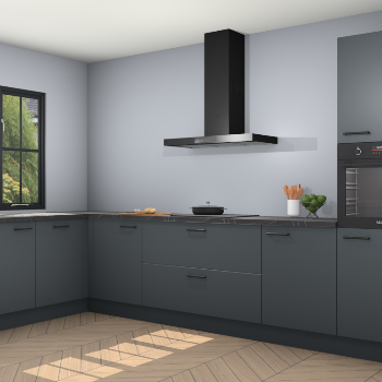 Onyxgrijze keuken Tychy 82053